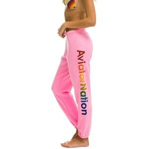 AVIATOR NATION SWEATPANTS - NEON PINK Small Excellent Condition